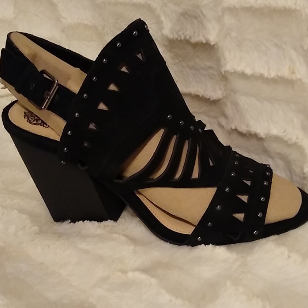 Vince Camuto suede block heel